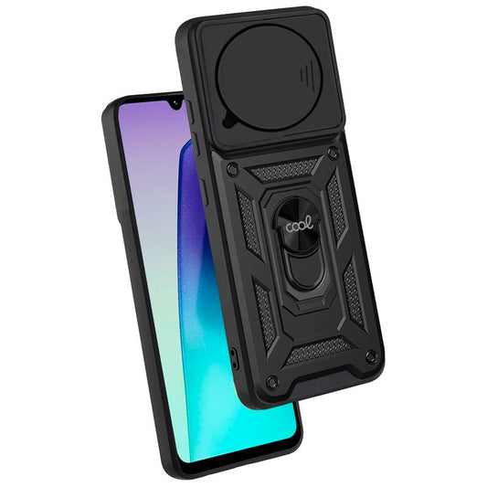 Capa Cool para Xiaomi Redmi 14C / Poco C75 com anel rígido, preta