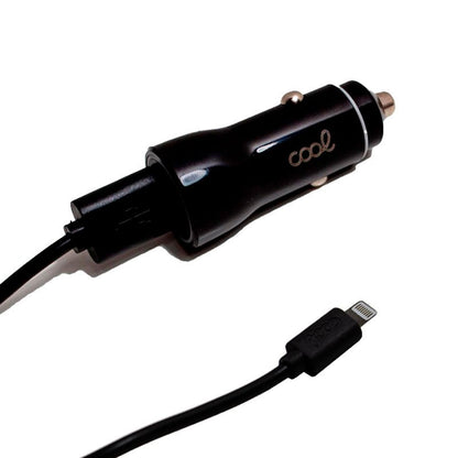 Carregador de isqueiro para iPhone/iPad com ligação Lightning (2 x USB) COOL