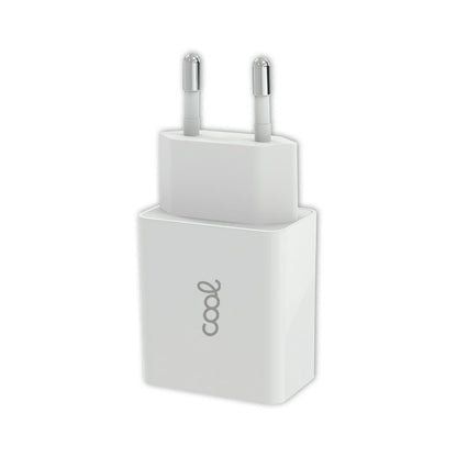 Carregador de rede universal com entrada 2 x USB COOL 2,4 amperes branco