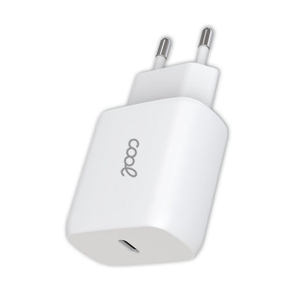 Carregador universal rápido adaptável (PD) tipo C COOL (25 W) branco