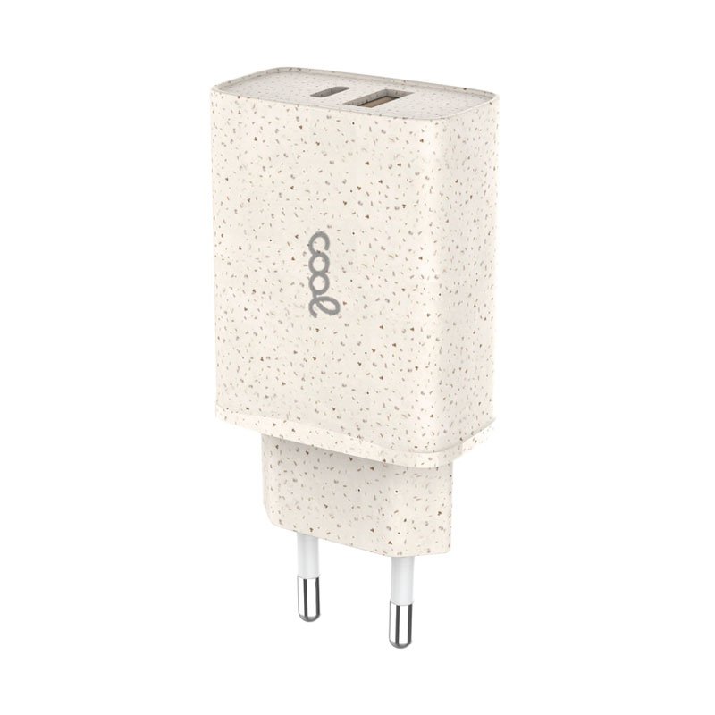 Carregador rápido de rede universal (PD) Tipo C / Dual USB COOL ECO (20 W)