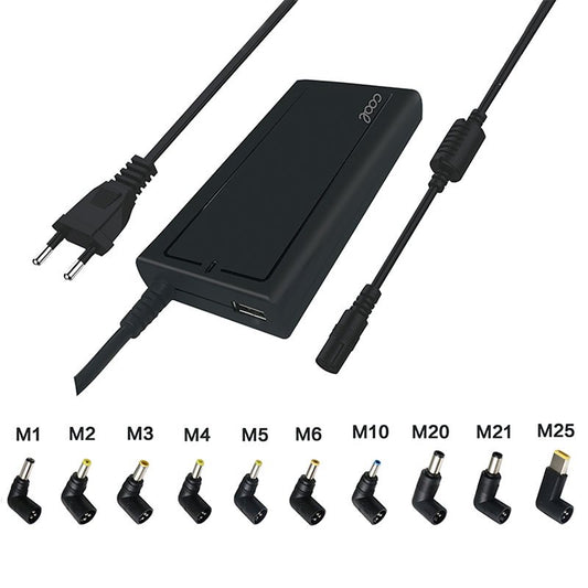 Carregador universal automático para portátil de 90 W, COOL Slim + 10 conectores USB QC3.0