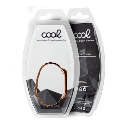 Cool Pulseira para Xiaomi Mi Band 5 / 6 / 7 / Amazfit Band 5 Aço Ouro Rosa