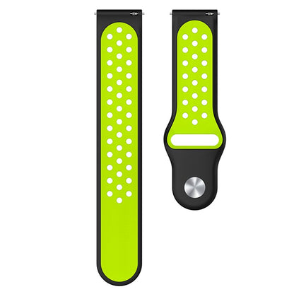 Pulseira Universal 22mm Amazfit GTR / Stratos / Huawei / Samsung / COOL Borracha Preta-Verde