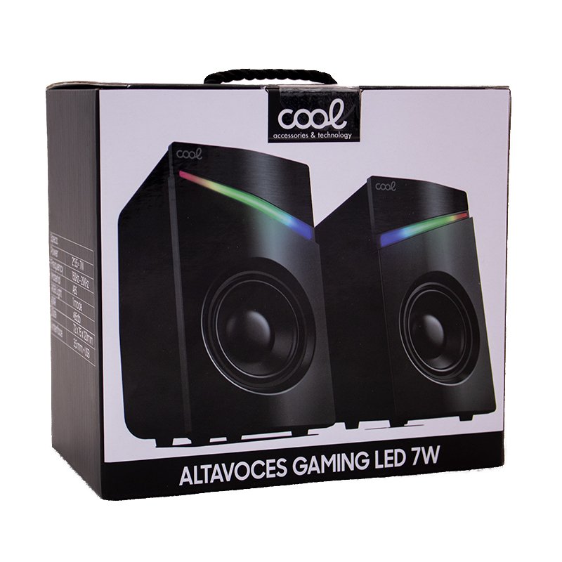 Equipamento Colunas USB para PC Gaming LED COOL 7W