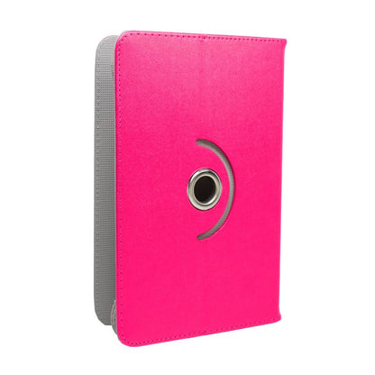 Capa para e-book/tablet COOL de 7 polegadas em pele sintética rosa giratória