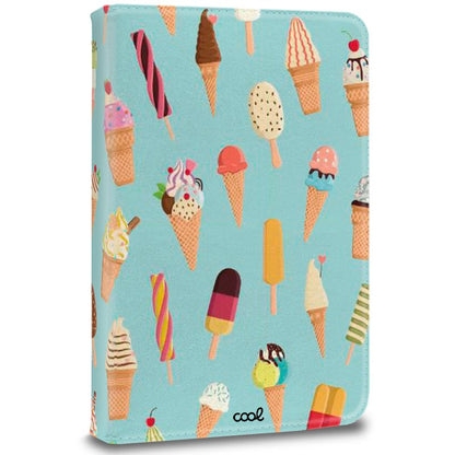 Capa universal para tablet e-book COOL de 9,7 a 11 polegadas com desenhos de gelado (quadrada)