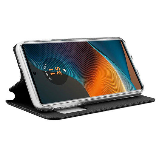 Funda COOL Flip Cover para Motorola Edge 50 Fusion Liso Negro