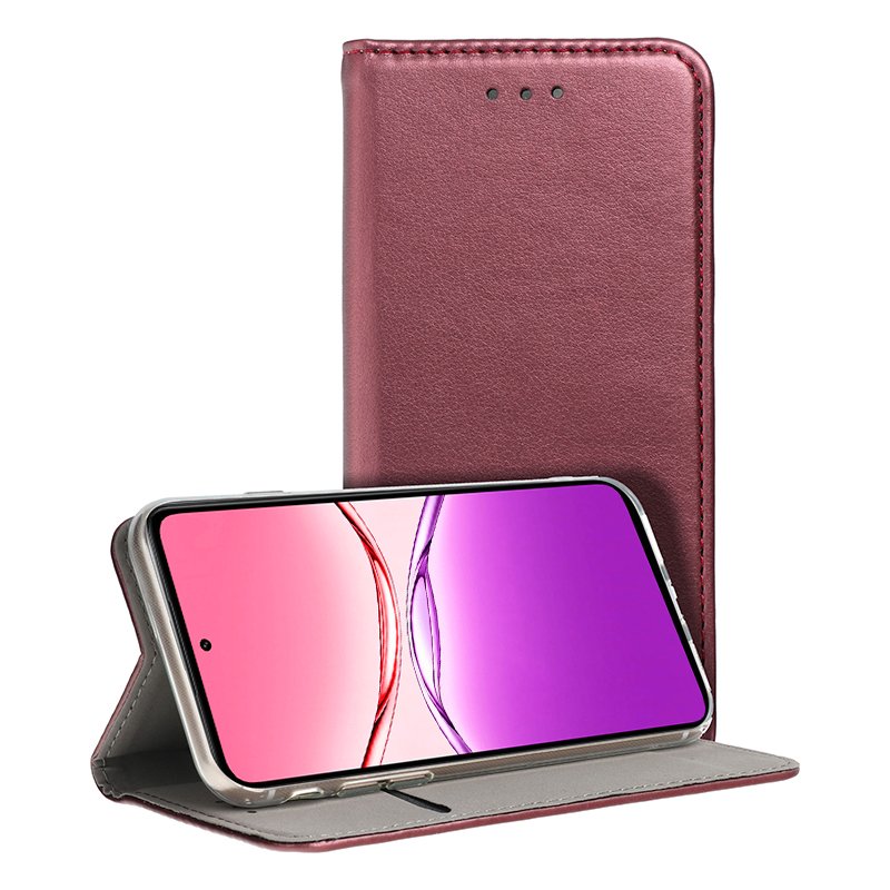 Funda COOL Flip Cover para Oppo A5 4G / A5 5G Liso Burgundy