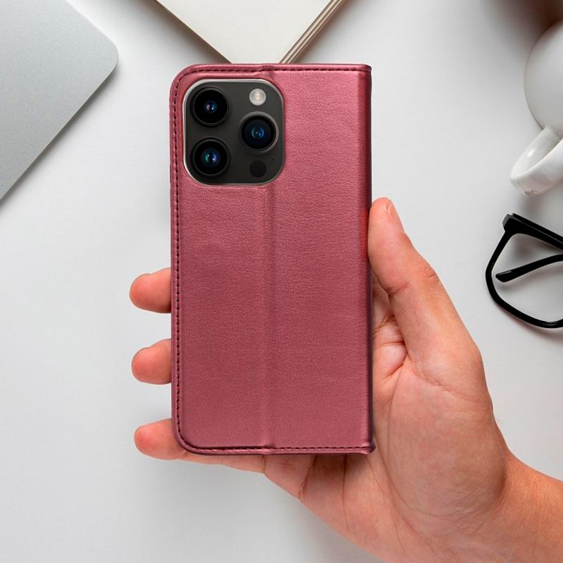 Funda COOL Flip Cover para Oppo A5 Pro / A5 Pro 5G Liso Burgundy