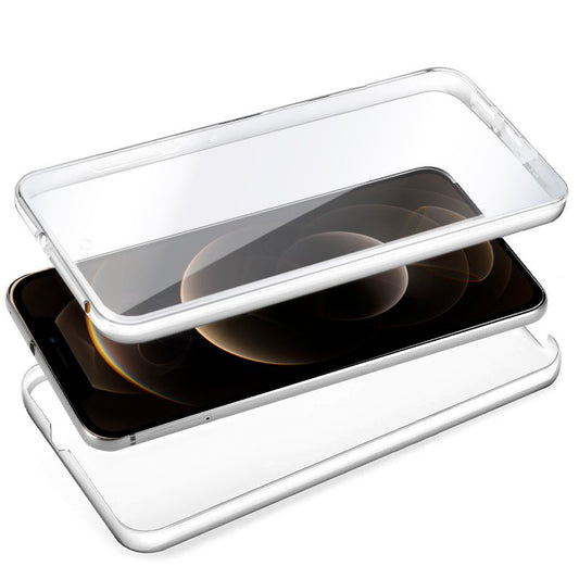 Funda COOL Silicona 3D para iPhone 12 Pro Max (Transparente Frontal + Trasera)