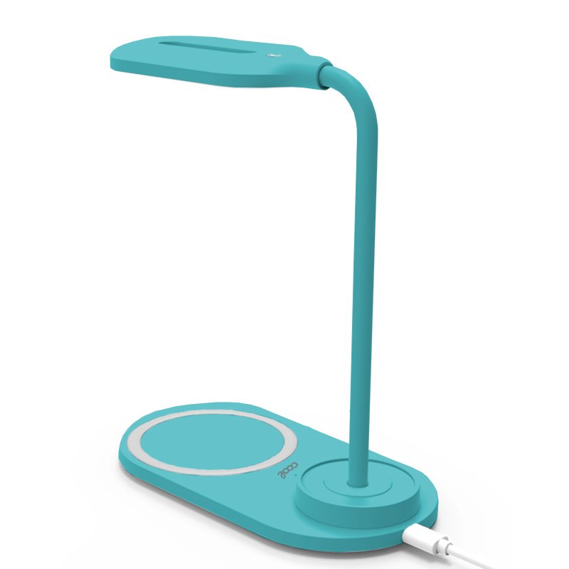 Lâmpada LED + Base de carregamento sem fios Qi COOL Celeste