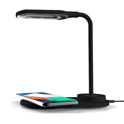 Lâmpada LED + Base de carregamento sem fios Qi COOL preta