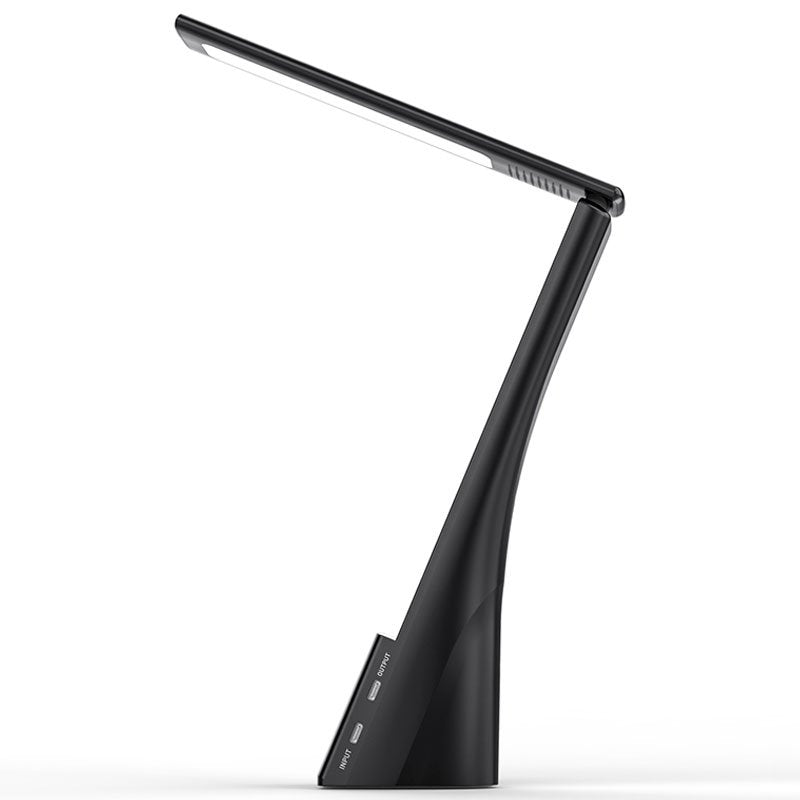 Luminária LED compacta COOL com base de carregamento sem fios Qi, preta