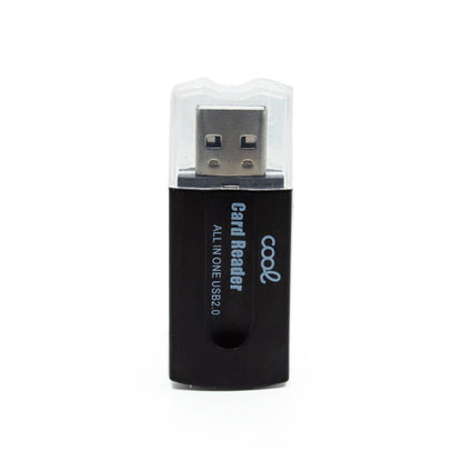 Leitor de cartões de memória USB universal COOL (tudo em um) preto