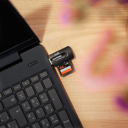 Leitor de cartões de memória USB universal COOL (tudo em um) preto