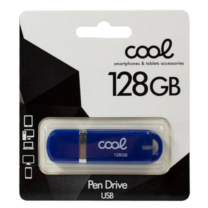 Pen Drive x USB 128 GB 2.0 COOL Capa Azul