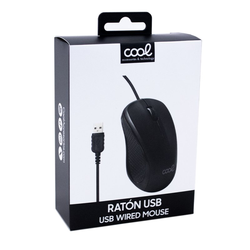 Rato USB com fio COOL preto