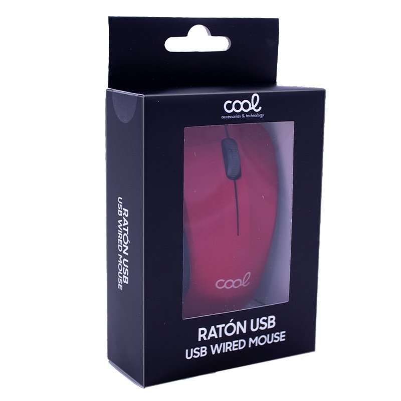 Ratón COOL USB Wired Rojo