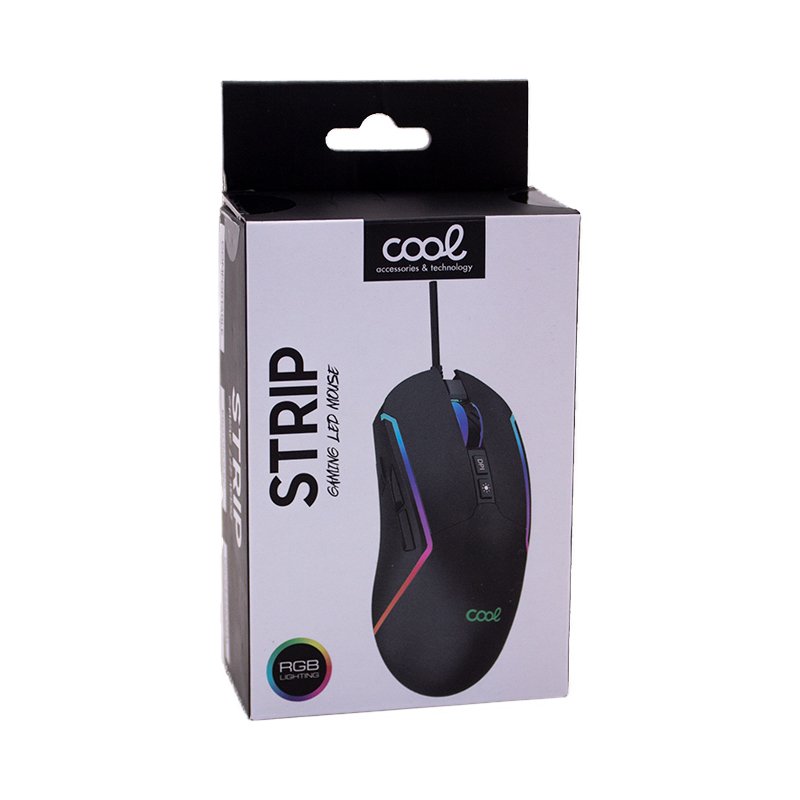 Rato Gamer USB RGB (Iluminação) COOL Strip Preto