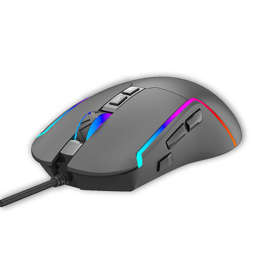 Rato Gamer USB RGB (Iluminação) COOL Strip Preto