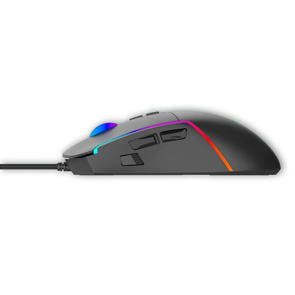 Rato Gamer USB RGB (Iluminação) COOL Strip Preto