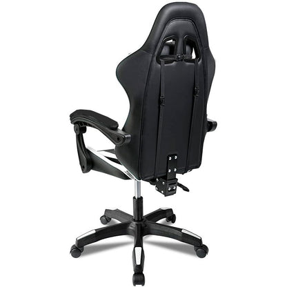 Cadeira Gamer Premium COOL Rest Preta e Branca (Apoio para os Pés)