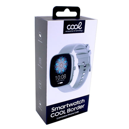 Smartwatch COOL Border Silicona Gris (Llamadas, Salud, Deporte)
