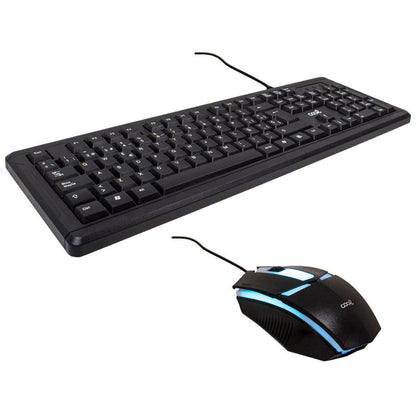 Cabo USB para teclado espanhol, kit para PC, teclado gaming + rato (iluminação) COOL Florida